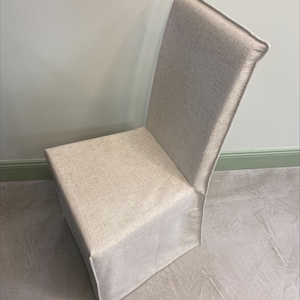 HARRY Chair Cover With French Seam Long Skirt (SMALLER MODEL) Slipcover Hand Made  - Custom made to fit Harry dining chair