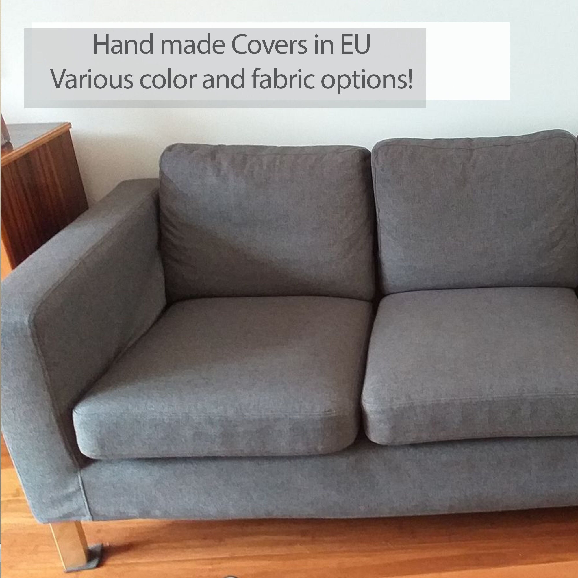 Custom Made Cover Fits IKEA Nikkala Sofa With Hard Velcro/hook 