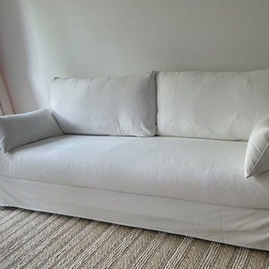 HYLTARP 3-Seat Sofa Cover Slipcover Hand Made With Multiple Color and Fabric Options - Custom made to fit Hyltarp sofa model
