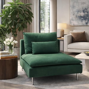 SODERHAMN 1 Seat Section Armchair Cover Slipcover Hand Made With Multiple Color and Fabric Options - Custom made fit Soderhamn model