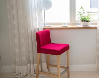 HENRIKSDAL Bar Stool Chair Cover Slipcover Hand Made With Multiple Color and Fabric Options - Custom made to fit Henriksdal Bar stool