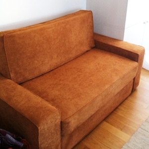 VILASUND 2 Seat Sofa Bed Cover Slipcover Hand Made With Multiple Color and Fabric Options - Custom made to fit Vilasund model couch