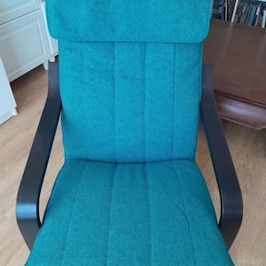 POÄNG Armchair Cover With Attached Neck Cushion Cover - Custom made to fit Poang chair