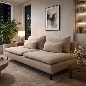 Fodera per divano a 3 posti SODERHAMN realizzata a mano con diverse opzioni di colori e tessuti - Realizzata su misura per il modello Soderhamn