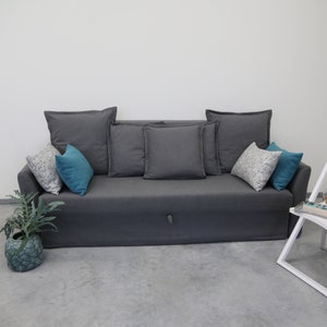 Custom Made Replacement for HOLMSUND 3 Three Seat Sofa Bed Handmade Holmsund Couch Slipcover With Multiple Color and Fabric Options