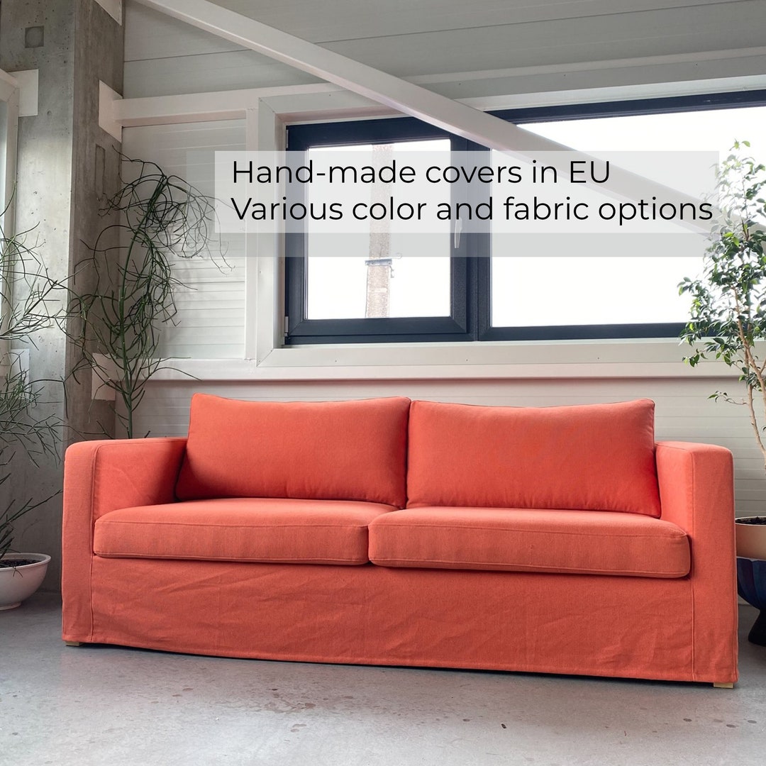KARLSTAD 3seat Sofa Cover With Long Skirt Hand Made With Etsy