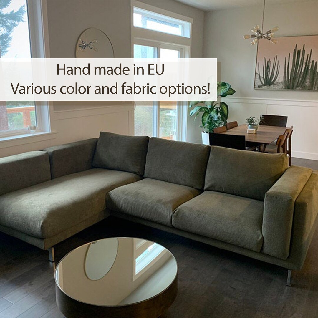 NOCKEBY 2seat Sofa Cover With Chaise Longue Slipcover Hand Etsy