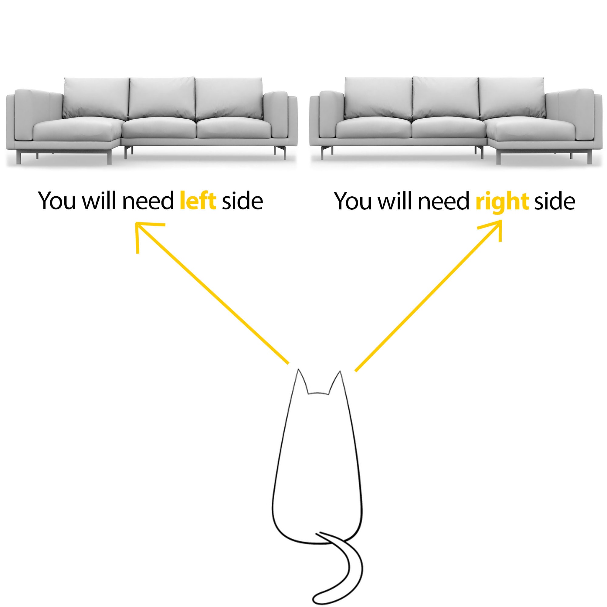 NOCKEBY 2seat Sofa Cover With Chaise Longue Slipcover Hand Etsy