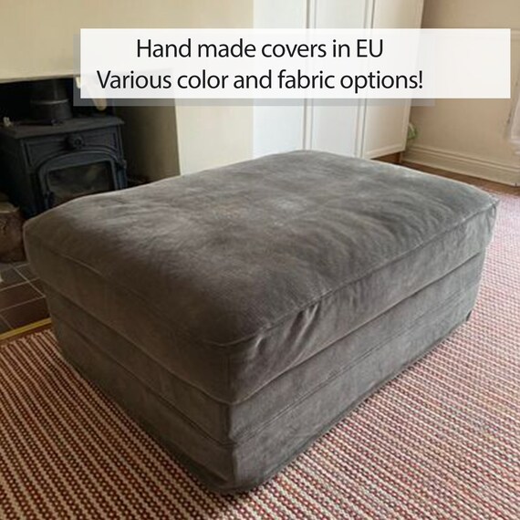 GRONLID Footstool With Storage Cover Slipcover Hand Made With Etsy