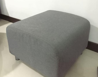 KLIPPAN Footstool Cover Slipcover Hand Made With Multiple Color and Fabric Options - Custom made to fit Klippan ottoman