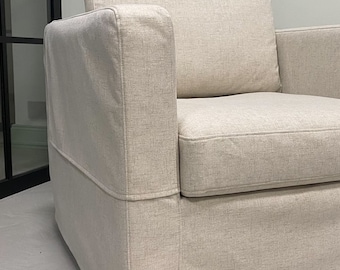 KARLSTAD 2 pcs Armrest Protectors Hand Made With Multiple Color and Fabric Options - Custom made to fit Karlstad Armrests (Pair)