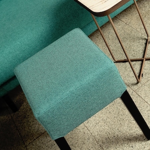 NILS Stool Cover Slipcover Hand Made With Multiple Color and Fabric Options - Custom made to fit Nils footstool