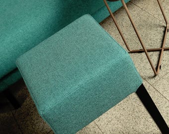 NILS Stool Cover Slipcover Hand Made With Multiple Color and Fabric Options - Custom made to fit Nils footstool