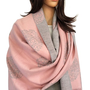 Camel Grey Maulbeerbaum des Lebens Schal Decke Kaschmir Schal Wrap Reversible Camel Grey Maulbeerbaum des Lebens Schal Decke Kaschmir Schal Wrap Reversible