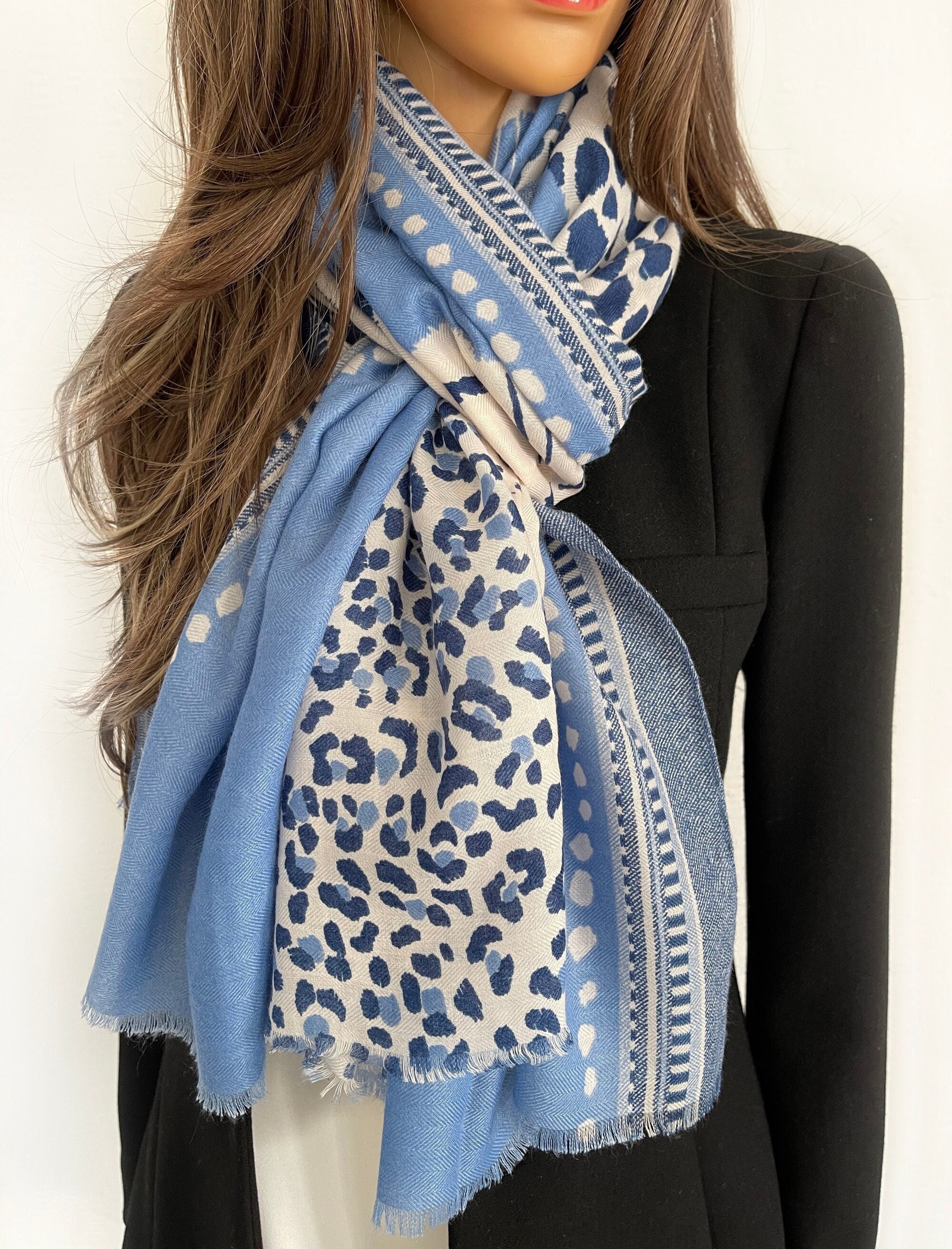 Foyinbet Womens Leopard Print Scarf Large Blanket Wrap Shawl Cheetah Scarves