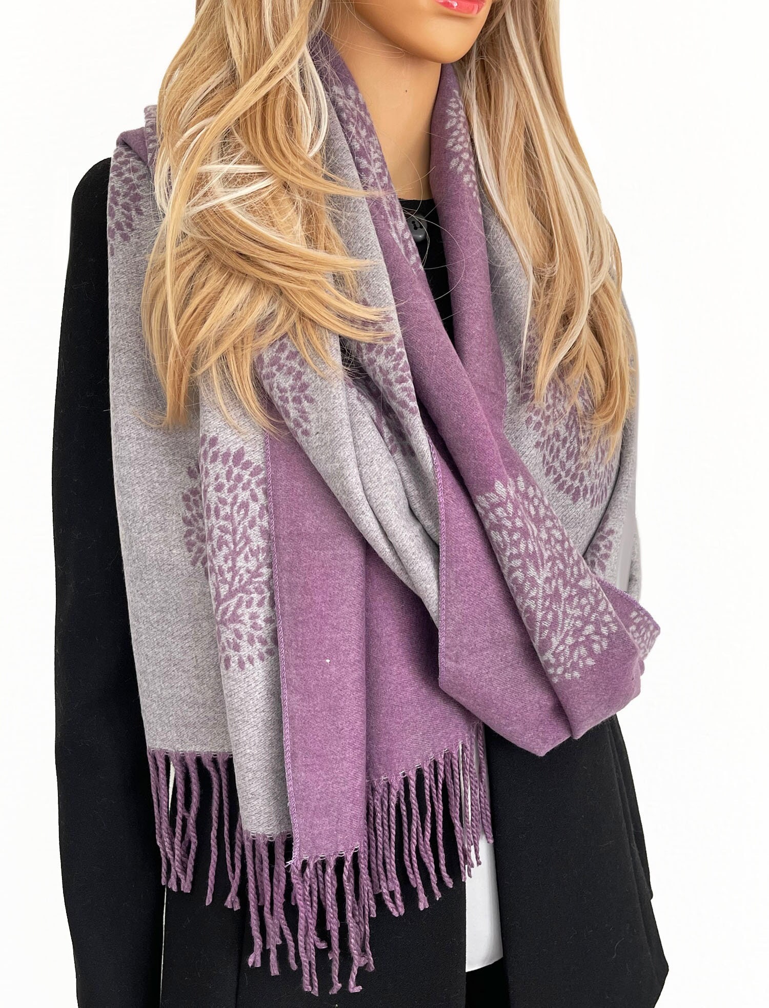 Lilac cashmere scarf deals