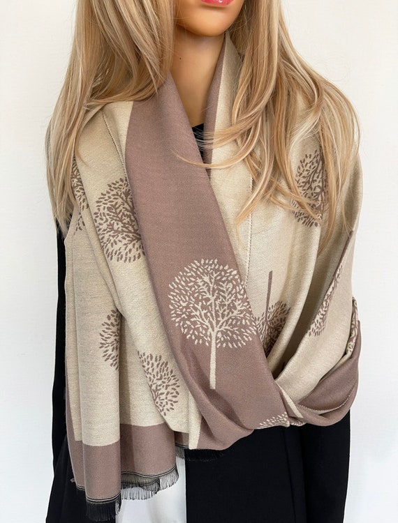 Mulberry Tree LUXURY Cotton Scarf With Cashmere Reversible - Etsy Denmark