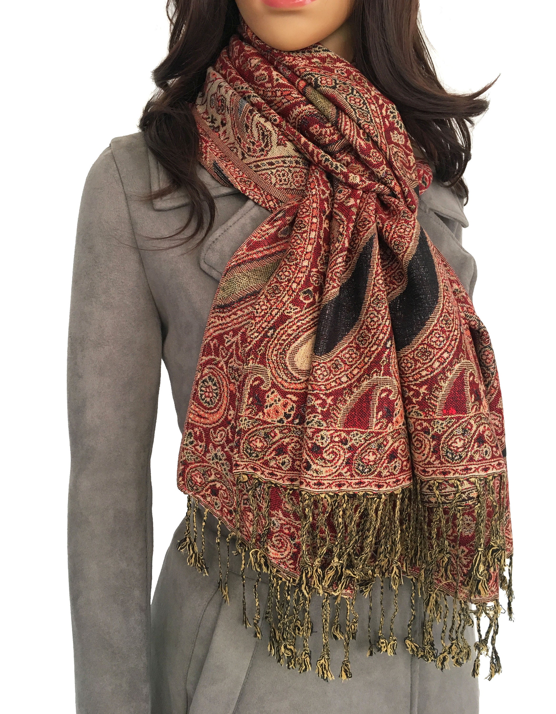 Blue Paisley Print Scarf Shawl – Just Style LA