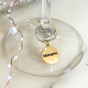 Midnights Taylor Swift Inspired Wine Glass Charm imagem 1