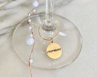 Evermore Album Inspired Wine Glass Charm