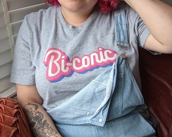 Bi-conic! | LGBTQ+ Design | Bisexual | Pride | Short-Sleeve Unisex T-Shirt