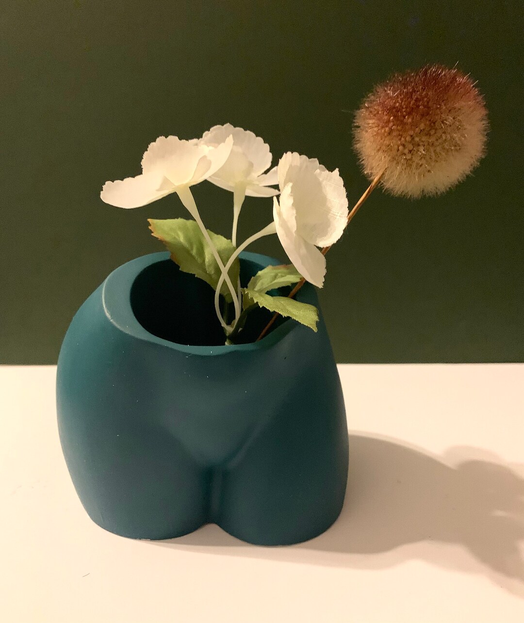 Female Clay Bum Vase Homeware Handmade in Various Colours. Can Be Use