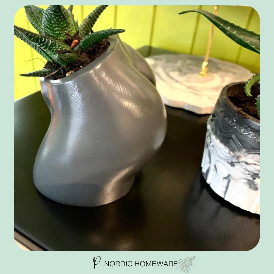 Female Clay Bum Vase Various Colours Handmade, Can Also Be Used for