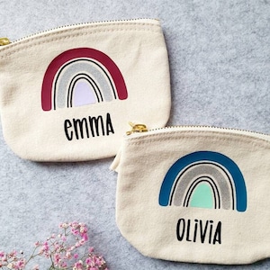 Personalized wallet with message and rainbow | Children's purse | Wallet with name and lovely saying