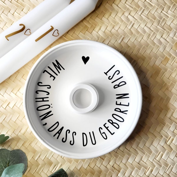 Assiette d'anniversaire avec bougies chiffres | Décoration d'anniversaire | Assiette pour bougies d'anniversaire | Bougie d'anniversaire | Cadeau d'anniversaire | Lumière d'anniversaire