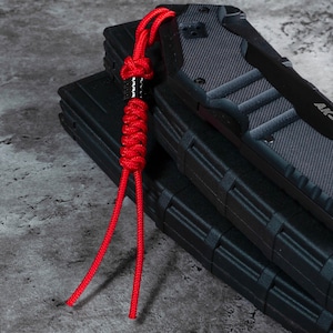 Paracord Diamond Snake Knife Lanyard with Stainless Steel Bead