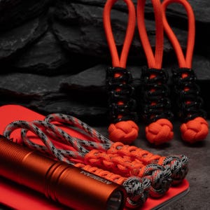 Two Color Cobra Knot Paracord Zipper Pulls (3-Pack ) | Customize From Dozens of Colors
