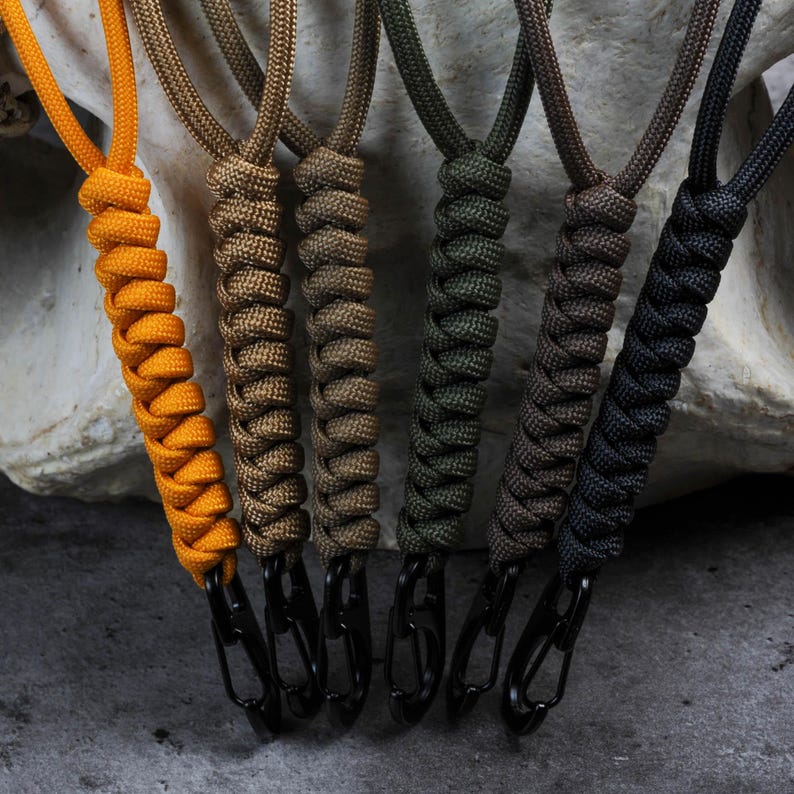 Handmade Paracord ID Lanyard: Breakaway Clasp, 70 Colors, USA Made image 2