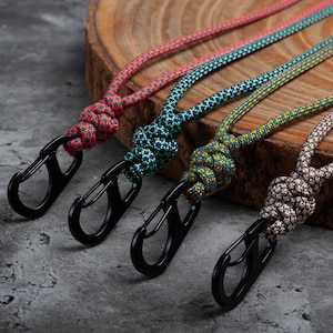 Minimal Paracord ID Lanyard: 35 Diamond Colors, Breakaway Clasp