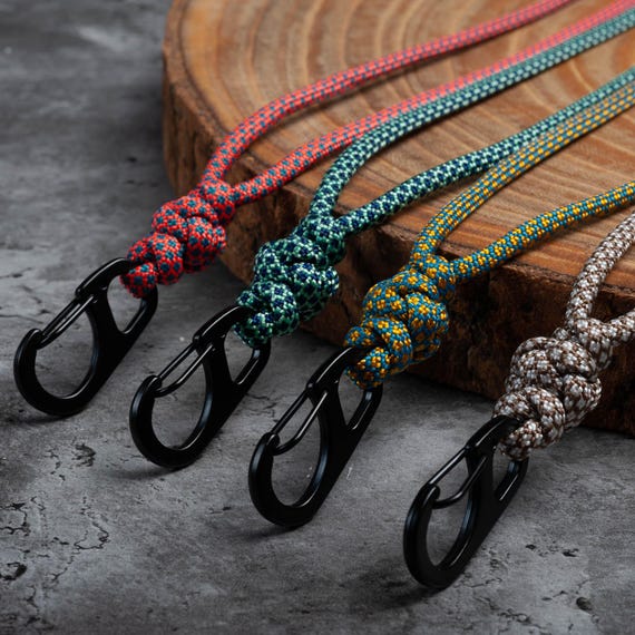 Minimal Paracord ID Lanyard: 35 Diamond Colors, Breakaway Clasp
