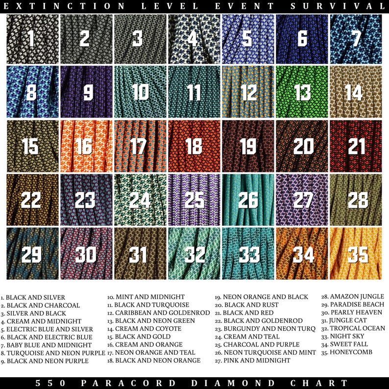 Minimal Paracord ID Lanyard: 35 Diamond Colors, Breakaway Clasp image 10