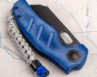 Paracord Knife Lanyard | Black Titanium Bead, Over 100 Colors