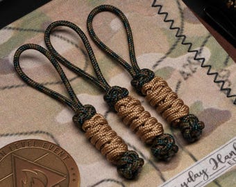 Paracord Zipper Pulls (3 Pack): Customizable 275 Cord