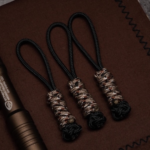 Two Color 275 Paracord Zipper Pull Lanyards (3-Pack)