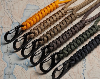 Handmade Paracord ID Lanyard: Breakaway Clasp, 70 Colors, USA Made