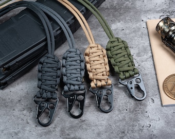 HK Hook Paracord Neck Lanyard With Choice of Breakaway Clasp or No Clasp | Choose From 70 Colors