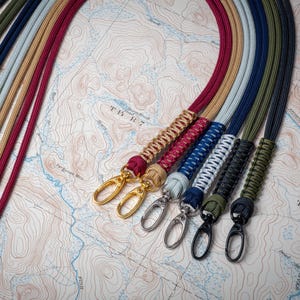 Two-Tone Paracord ID Lanyard: Breakaway Clasp, Handmade USA