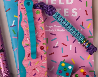 275 Paracord Dessert Warrior  Knife Lanyard With Anodized Titanium Bead