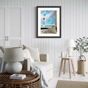 Margate Lido Art Print: Pastel Watercolour Coastal Wall Art, Coastal Scene, Seaside View, Colourful Wall Art, Statement Painting, Location image 7