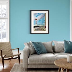Margate Lido Art Print: Pastel Watercolour Coastal Wall Art, Coastal Scene, Seaside View, Colourful Wall Art, Statement Painting, Location image 10