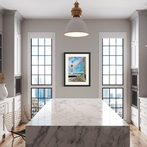 Margate Lido Art Print: Pastel Watercolour Coastal Wall Art, Coastal Scene, Seaside View, Colourful Wall Art, Statement Painting, Location image 5
