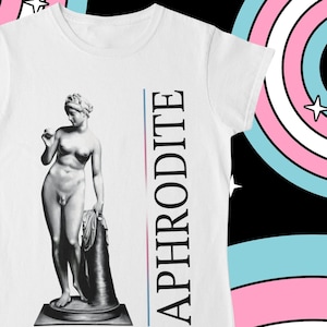 Aphrodite Transgender T-Shirt, MTF Pride, Trans Woman Empowerment Tee, LGBTQ+ Graphic Shirt,  Queer Pride Apparel, Trans Rights