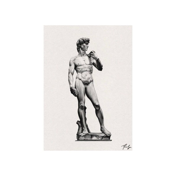 David. Transgender Art Print Nude Michelangelo - Etsy