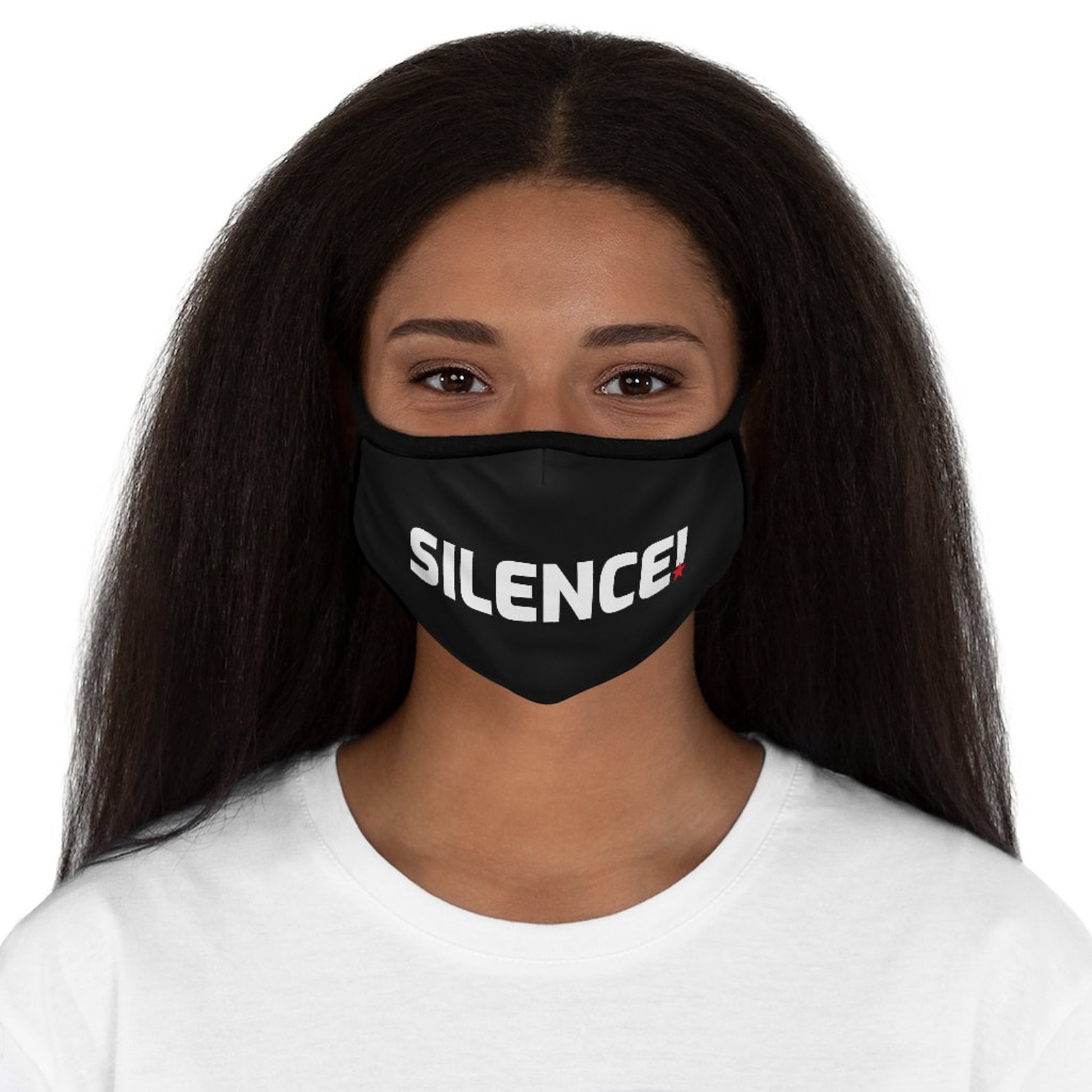 Silence Fitted Polyester Face Mask Etsy
