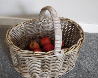 High Quality Oval Potato Basket with Hoop Handle - Shopping Basket - Picnic Basket