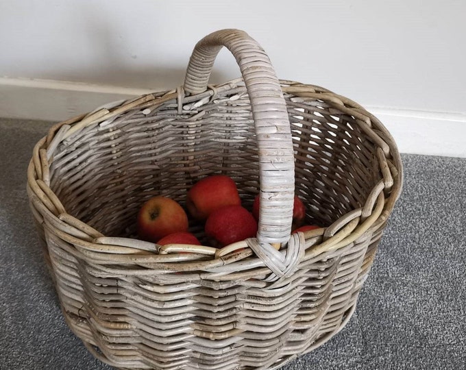 High Quality Oval Potato Basket with Hoop Handle - Shopping Basket - Picnic Basket